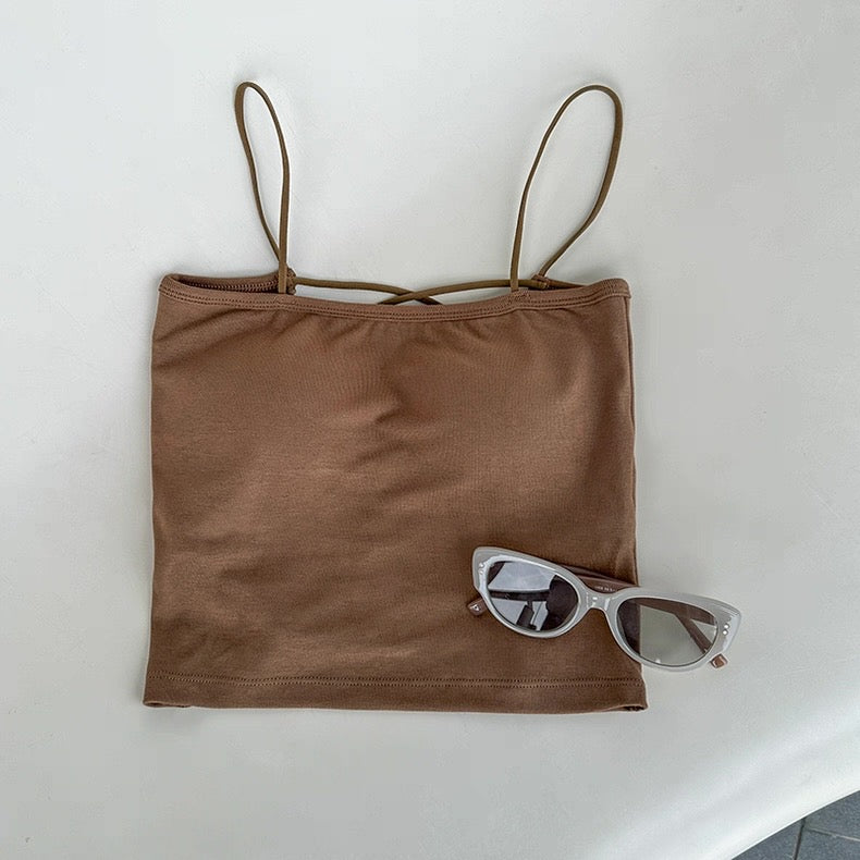 Shanghai Criss Cross Built-In Bra Top